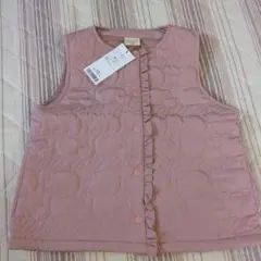 新品未使用　la poche biscuit キッズベスト 110 ピンク 中綿