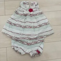 ノースリーブワンピースとショートパンツセット