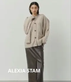 【新品】ALEXIA STAM ダブルスリーブシャギーニットカーデのサムネイル