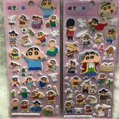 海外正規品　クレヨンしんちゃん ぷくぷくシールセット 2シート