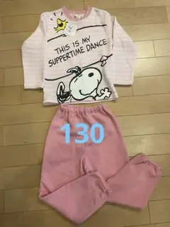 新品未使用品130スヌーピー裏起毛パジャマ