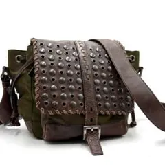 PRADA Archive 90s Grommet Shoulder Bag