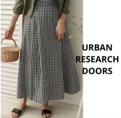 URBAN RESEARCH DOORS ギンガムチェックフレアロングスカートのサムネイル