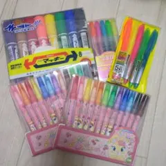 【新品未使用】マッキー8色 スケッチペン12色 蛍光ペン 5色
