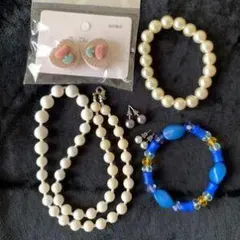 パールとビーズのアクセサリーセット
