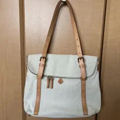 クレドラン　ベージュ キャンバス バッグ