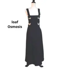 【美品】loaf オズモーシス　サロペットワンピース 黒