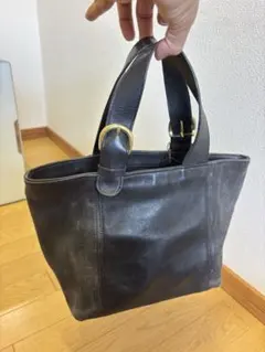 COACH オールドコーチ レザー トートバッグ ブラック