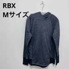 RBX ダークグレー フード付きパーカー Mサイズ ブラック 長袖 裏起毛