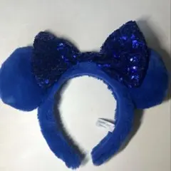 ディズニースパンコールカチューシャ青