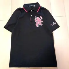 VIVA HEART 黒 ポロシャツ ライオン刺繍M B15番