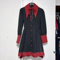 ATELIERBOZ alpstola 長袖キャロルワンピース黒×赤のサムネイル