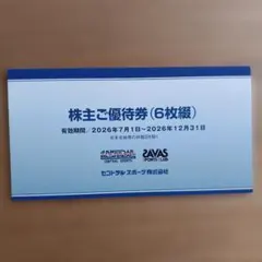 セントラルスポーツ 株主優待券 最新6枚綴 - メルカリ