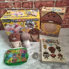 〖まとめ売り〗7点 シールメーカー/なめこつむつむ/ぬいぐるみ/図鑑/グッズ