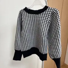 GRL ハウンドトゥース柄 セーター M