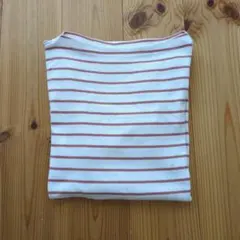 値下げしました！無印 くすみピンク ボーダー コットン