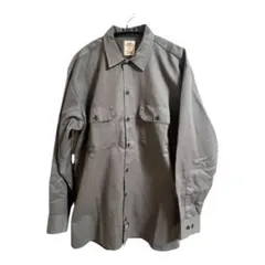 【定番】Dickies ディッキーズ ワークシャツ 長袖 チャコールグレー M