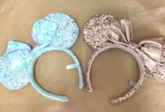 ディズニー　スパンコールカチューシャ　2点セット