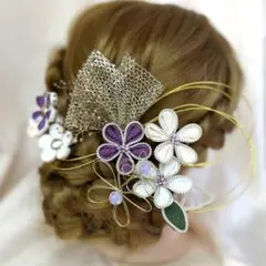 つまみ細工髪飾り　成人式和装☆494