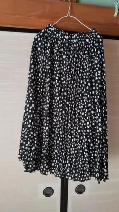 ドット柄ロングスカート M