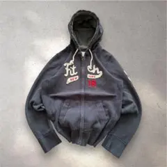 CONTINUE HOMME 00s ジップパーカー フェード y2k ネイビー