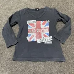 RAD CUSTOM イギリス国旗 Vネック長袖カットソー
