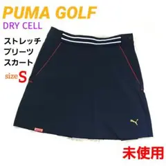 未使用■プーマ ゴルフ ストレッチ DRYCELL プリーツスカート 紺 S