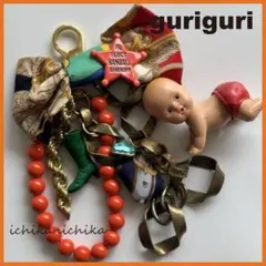【guri guri】VINTAGE じゃらじゃらキーホルダー/動くベビーちゃん
