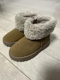 ZARA ムートン調ブーツ 24キッズ