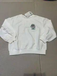 新品　アナップ　ワンポイント刺繍ミニ裏毛トレーナー　110