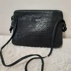 IBIZA イビサ　レザー　ショルダーバッグ　黒　ブラック　花柄