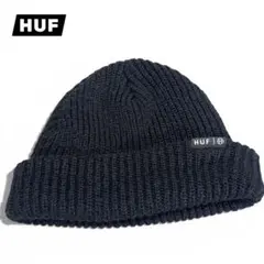 HUF ブラック ニット帽　ビーニー　made in USA