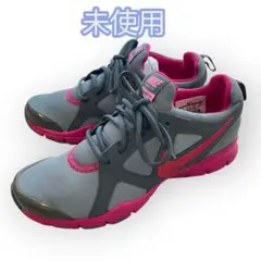 NIKE Training トレーニングシューズ グレー/ピンク 未使用 24