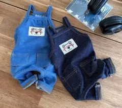 【新品未使用品】Denim Overalls Pants【LAZYPET】犬服