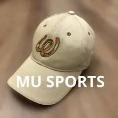 MU スポーツ　ベージュ キャップ フリーサイズ
