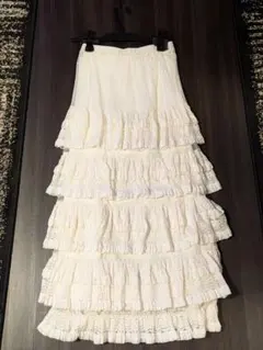LOUNGEDRESS ティアードレーススカート 新品のサムネイル