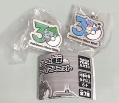 【匿名配送】ポケットモンスター 30周年 メタルチャームマスコット2点セット