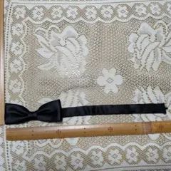 ブラックシルク蝶ネクタイ 調整可能