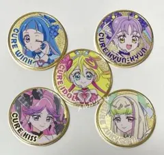 【新品】 プリティストア キミとアイドルプリキュア♪ 記念メダル ５種セット