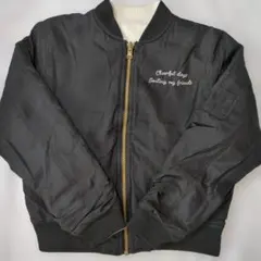 リバーシブルジャンパー/140cm/ブラック ホワイト/ボア/ブルゾン