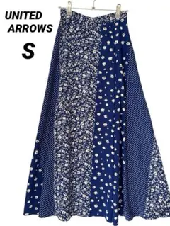 ユナイテッドアローズ UNITED ARROWS 花柄 ドット マキシスカート