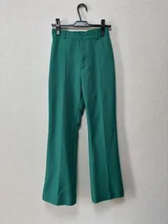 美品　JEANASIS スラックス　パンツ グリーン M フレアパンツ