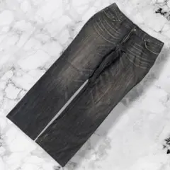 D'URBAN ストレートデニムブラックデニムパンツヒゲフェードアメカジ古着のサムネイル