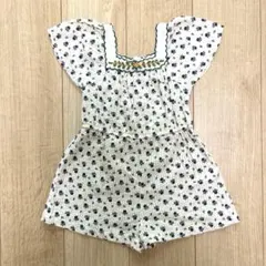 美品 ZARA KIDS ロンパース 90 95 サロペット 小花柄 刺繍のサムネイル