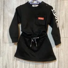 【90㎝】X-girl Stages エックスガール ワンピースブラック かわ