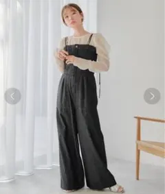 kastane デニムベアサロペット