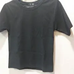 しまむら半袖リブカットソー 黒のサムネイル