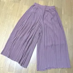 美品　UNIQLO プリーツ　ガウチョパンツ　Mサイズ　パープル
