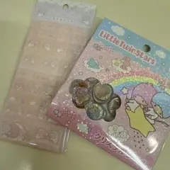 人気 キキララ おはじきシール タイルシール リトルツインスターズ 正規品 2種