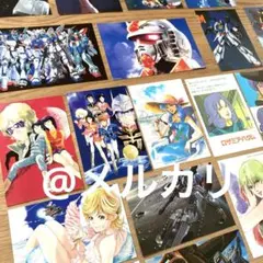 ガンダム　ポストカード　安彦良和北爪宏幸　イラストNewType アニメディア